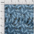 thumbnail image 2 of oneOone Cotton Poplin Baby Blue Fabric Leaves Dress Material Fabric Print Fabric By The Yard 56 Inch Wide, 2 of 5
