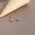 thumbnail image 2 of QQTDFG 925 Sterling Silver Tiny Triple Beads Stud Earrings F1089-Silver, 2 of 8