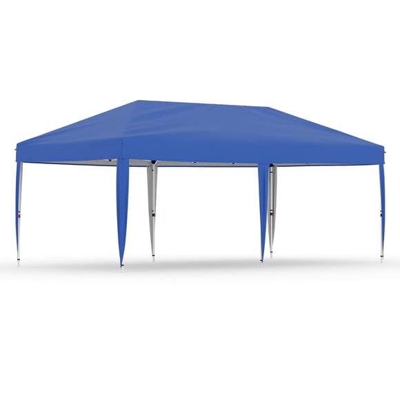 Garvee 10x20 ft Pop up Canopy with Roller Bag,One Button Push Setup,Blue