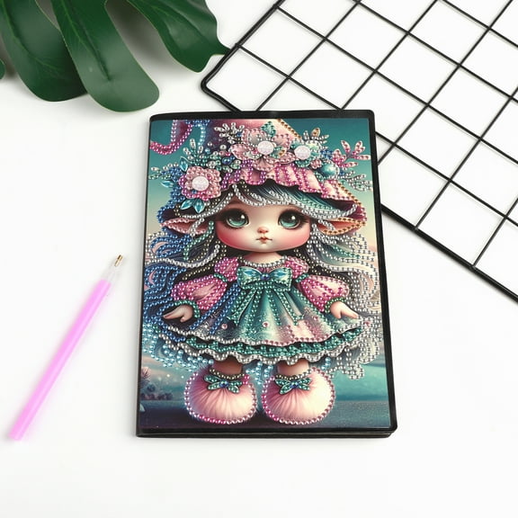 Diamond painting kit notebook, genie DIY art craft kit, A5 perfect creative gift, diamond decoration, suitable for painting, writing and notebook use