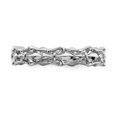 thumbnail image 4 of Solid 925 Sterling Silver Stackable Fleur De Lis Ring Eternity Band Size 9, 4 of 6
