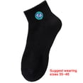 thumbnail image 3 of 5 Pairs Men Sport Athletic Letter Embroidery Cotton Ankle Socks Moistures Wicking Breathable Short Tube Socks for Casual, 3 of 9