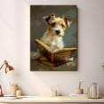 thumbnail image 4 of Russell Terrier Decor Poster Unframe, Russell Terrier Dog Canvas Wall Art, Dog Reading Book Canvas Print Painting Poster Wall Decor Dog Lovers Gifts, 4 of 6