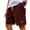 Wine_005, variant on Men's Corduroy Shorts Casual Elastic Waist Drawstring Beach Shorts Summer Lightweight Loose fit Shorts with pockets Light Green 2XL
