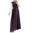 thumbnail image 2 of Brilliant Winter Dresses for Women Women's Fall and Winter Round-Neck Long Sleeve Maxi Dress Purple S, 2 of 6