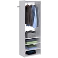 thumbnail image 4 of Easy Track Wooden Select Tower Closet Organizer System Kit with Shelves, White, 4 of 5