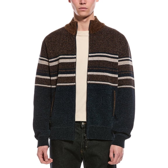 Point Zero mens  Semi Fit Zip Mock Neck Sweater, s, Blue