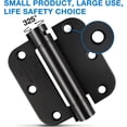 thumbnail image 5 of TDCHINGES 3.5" Self-Closing Door Hinges Black 3.5 Inch Spring Door Hinge 3 Pack, 5 of 6