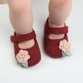 thumbnail image 2 of Infant Girl Shoes Mary Jane Flats Wedding Dress Shoes Soft Newborn Baby Girls Princess Crib Shoe First Walkers, 2 of 5