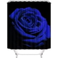 thumbnail image 3 of 4 Pcs Purple Rose Shower Curtain Sets Non-Slip Rugs Bath Mat Toilet Cover U Shaped Mat Flower Shower Curtain with 12 Hooks Valentine's Day Bathroom Set, 3 of 7