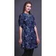 thumbnail image 2 of Bimba Kurtis Courtes pour Femmes Imprimées à Col Mandarin Robe à Manches Retroussables, 2 of 6