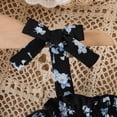 thumbnail image 5 of WOYY Girls Floral Sleeveless Ruffle Tiered Dress Casual Smocked Sun Dress, Blue, Sizes 2-8, 5 of 8