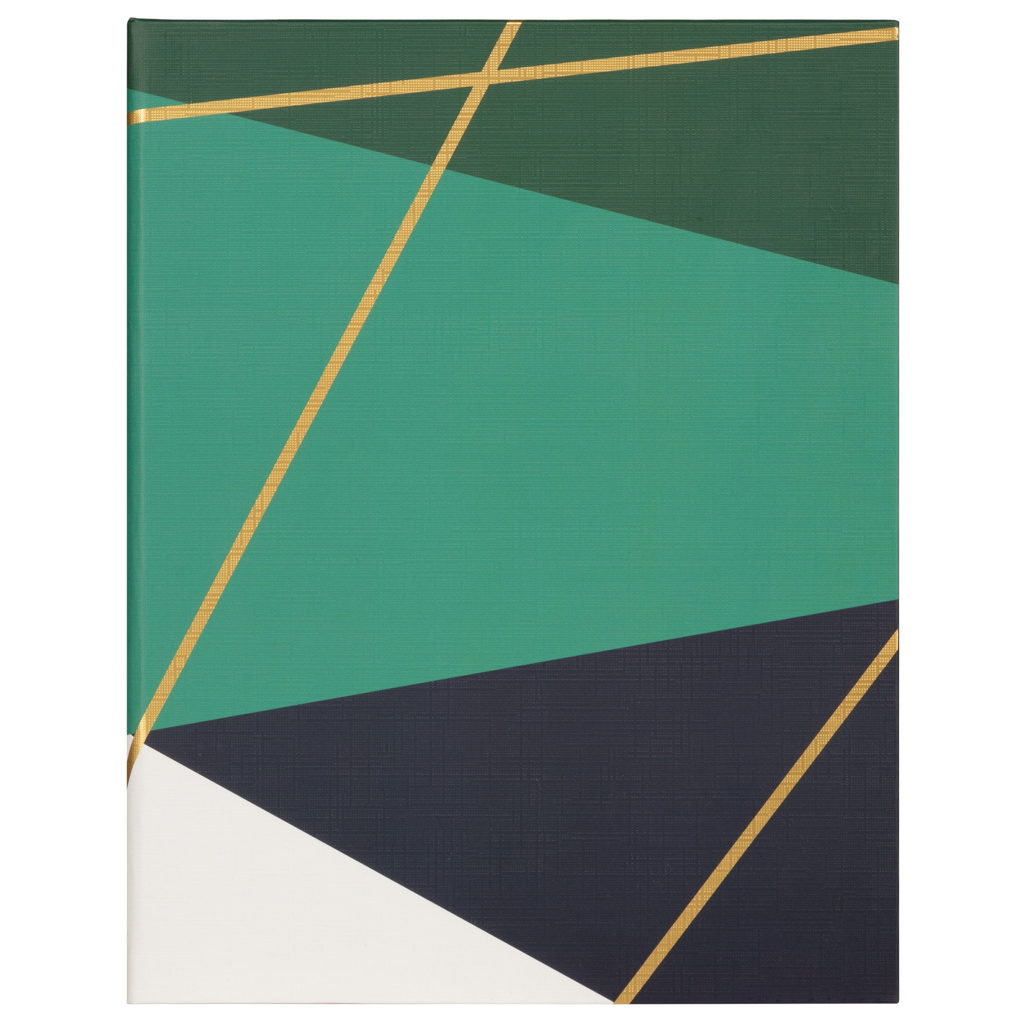 Pinnacle Geometric Design, Green and Blue Weld Bound Photo Album, 208 page count