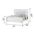 thumbnail image 3 of Sterling Full Size Upholstered LED Bed made with wood in White Color, 3 of 4
