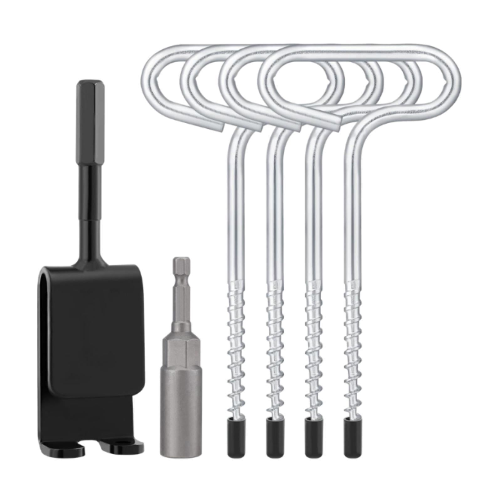 Colaxi Ice Anchor Drill Adapter Ice Fishing Anchor Tool Portable,for Setting up Ice Fishing Shelter Tent for Ice Fishing Tent Stakes