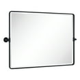 thumbnail image 3 of TEHOME Horizontal Farmhouse Black Metal Framed Rounded Pivot Rectangle Bathroom Mirror 40x30", 3 of 8