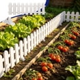 thumbnail image 4 of Plastic Garden Fence Border Edging Picket Fence With Stakes Lawn Flower Bed Divider Outdoor Garden Decor Easy Install Durable Reusable, Plant Protection Space Divider, for Garden Yard Lawn Use, 4 of 5