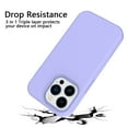 thumbnail image 5 of Dcase For  iPhone 14 Pro,Heavy Duty Shockproof Protection Three Layer Anti-fall Rugged Rubber Hard PC Case Cover,6.1 inch,Lightpurple, 5 of 6