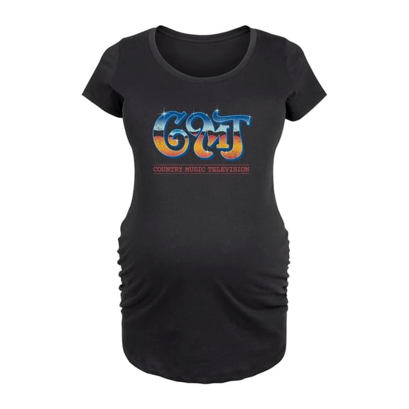 CMT - Retro Logo - Women's Maternity Scoop Neck Graphic T-Shirt
