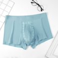 thumbnail image 3 of Men Solid Underwear Briefs Breath Middle Waist Underwear Shorts Panties Lingerie, 3 of 8