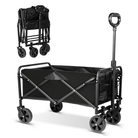 Collapsible Heavy Duty Wagon Cart Outdoor Camping Garden Beach Cart Big wheels