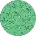 thumbnail image 1 of Ahgly Company Tapis Rond d'Intérieur à Motifs Vert Menthe, 8 Pieds Rond, 1 of 6