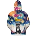 thumbnail image 2 of Happy New Year with French Bulldog Fireworks Holiday Xmas Winter 2025 All Over Print 3D Hoodie Unisex Merch Hoodies Dog Lover Gifts - 00025, 2 of 6
