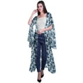 thumbnail image 2 of Moomaya Gilet Ouvert Imprimé Georgette à Manches Fendues pour Femmes, 2 of 5