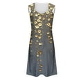 thumbnail image 5 of Viikei Womens Dresses Plus Size Spring,Women's Summer Boho Short Sleeve Dress,Women's Casual Versatile Printed V Neck Casual Sleeveless Suspender Dress Dark Gray XXL, 5 of 5