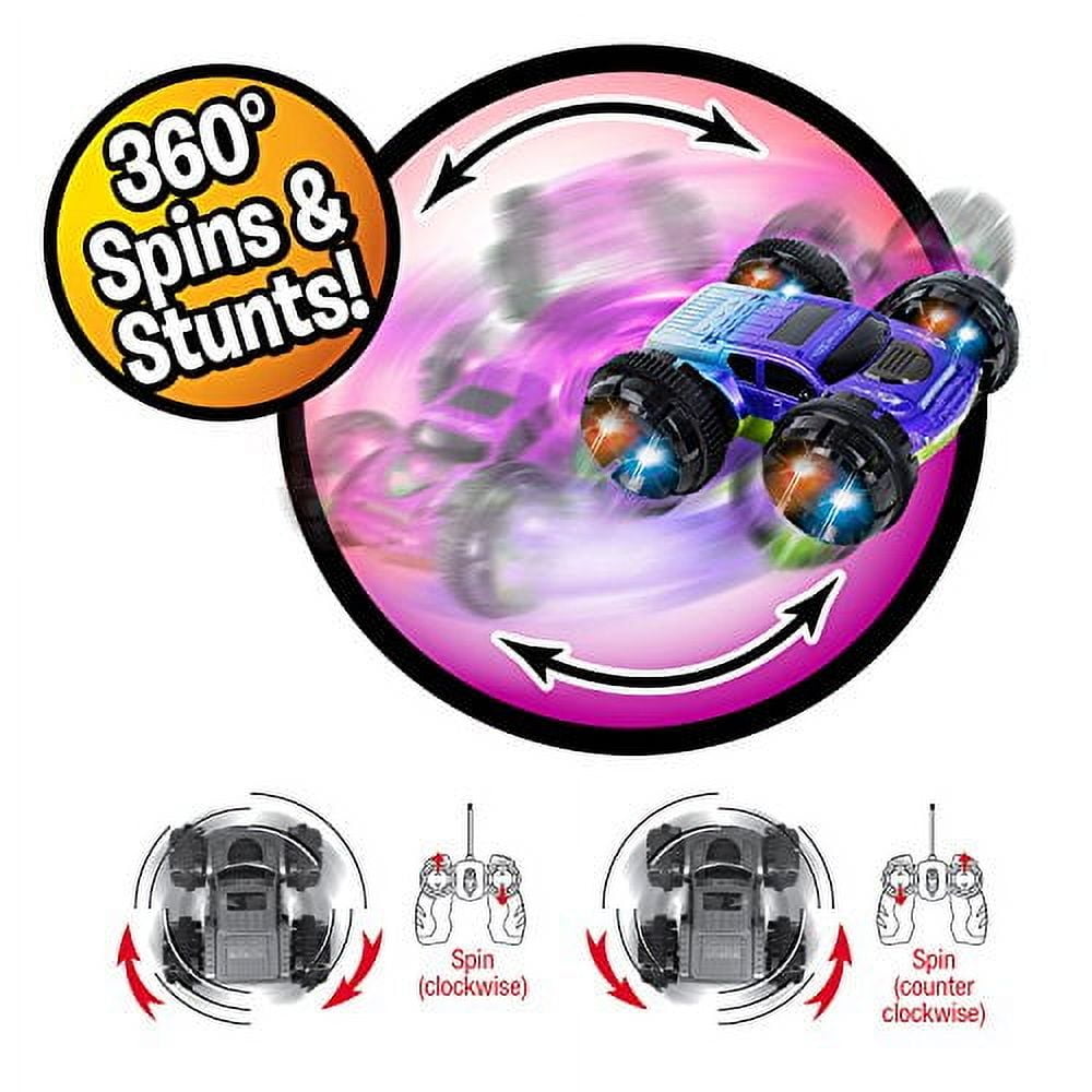 Kidirace RC Stunt Car 360 Degree Spinning and Flips Double Sided, Blue