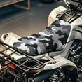 thumbnail image 4 of Uorisanigo ATV Seat Cover Accessories Soft Anti-Slip Gray Camo Printing Four-Wheeler Seat CoverMotor Seats Cover Breathable Padded Protector Compatible with Most Models, 4 of 7