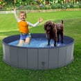 thumbnail image 6 of Niubya 64 x 12'' Foldable Dog Swimming Pool, Portable Bath Tub for Pets Indoor and Outdoor(Gray), 6 of 8