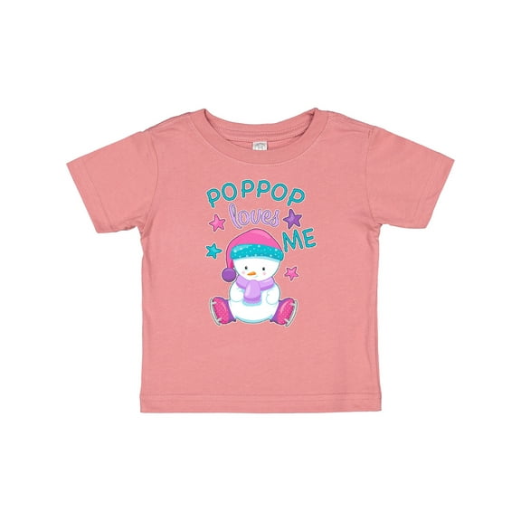 Inktastic My Pop Pop Loves Me- cute snow baby Boys or Girls Baby T-Shirt