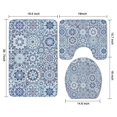 thumbnail image 3 of Lue Ethnic Geometric Pattern Bathroom Rugs Sets 3 Piece,Toilet Cover Set,Absorbent Non Slip Bathroom Mats Sets with U-Shaped Contour Rug Toilet Rug Set, 3 of 5