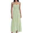 thumbnail image 1 of Vestido largo bohemio con tirantes a rayas para mujer - Vestido largo informal de verano para la playa, 1 of 4