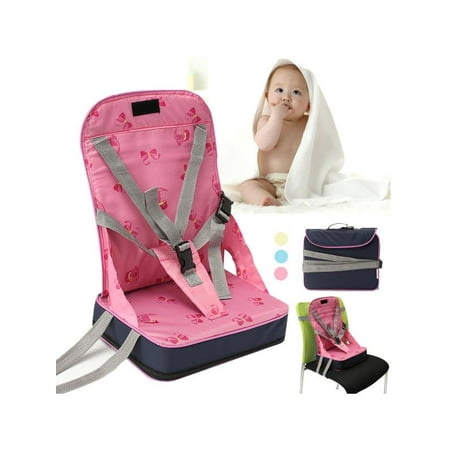 Foldable Baby Kids High Chair Dining Feeding Booster Seat With Harness Safety Travel Dine Out Folding For Toddler Infant