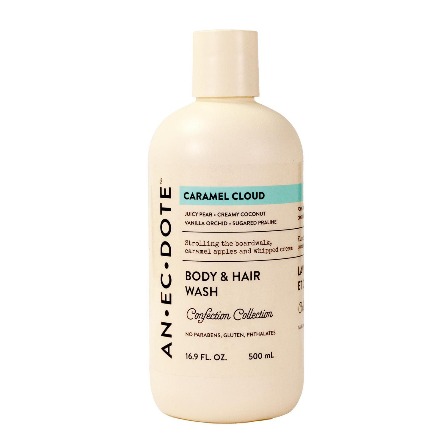 Anecdote lavage corps et cheveux, Caramel Cloud, 16.9 FL OZ/500 mL ANECDOTE CARAMEL CLOUD LAVAGE CORPS