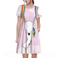 thumbnail image 1 of Easygdp Aerial Yoga for Unicorn para Vestido Transpirable de Mujer, Vestido Suelto de Manga Corta con Pliegues y Bolsillos para el Verano, 1 of 6