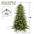 thumbnail image 3 of Tcbosik 7.5ft Pre-Lit Artificial Christmas Tree with 350 Warm White Lights, Easy Setup Hinged Xmas Tree with 2142 Tips & Metal Stand, Easy Assembly, Green, 3 of 8