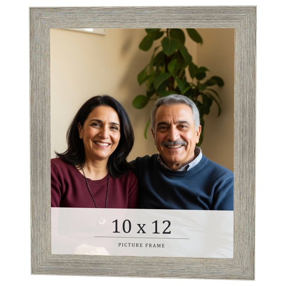 10x12 Frame Grey Real Wood Picture Frame Width 1.5 Inches | Interior Frame Depth 0.5 Inches | Barn