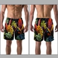 thumbnail image 3 of luoweisi Men's Beach Shorts Quick Dry Swim Trunks with Mesh Lining Tropical Leaves S, 3 of 5
