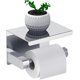 thumbnail image 1 of Toilet Paper Holder, Without Drilling ,304 Stainless Steel, Self-adhesive and Wall-Mounted Glue for Bathroom (Silver), 1 of 5