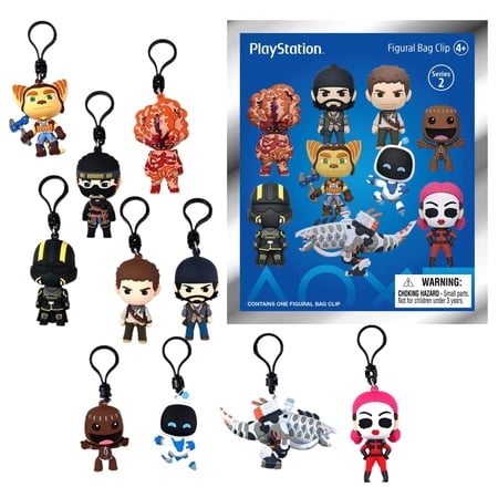 3D Figural Bag Clip Playstation Series 2 Mystery Pack [1 RANDOM Figure]