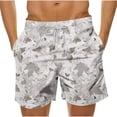 thumbnail image 2 of Athletic Shorts for Men Gym Shorts Mens Wrangler Cargo Shorts for Men Fashion Casual Hawaiian Leaf Print Shorts Casual Print Swim Shorts Gray M, 2 of 5