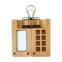 balikha Portable Watercolor Palette Box Paint Palette Tray 8 Grids Mini Wood Travel Watercolor Palette for Beginners Students Gouache With Clip