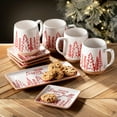 thumbnail image 3 of 5"W Sullivans 'tis The Season Christmas Snack Plates Set of 4, Red-White, 3 of 5