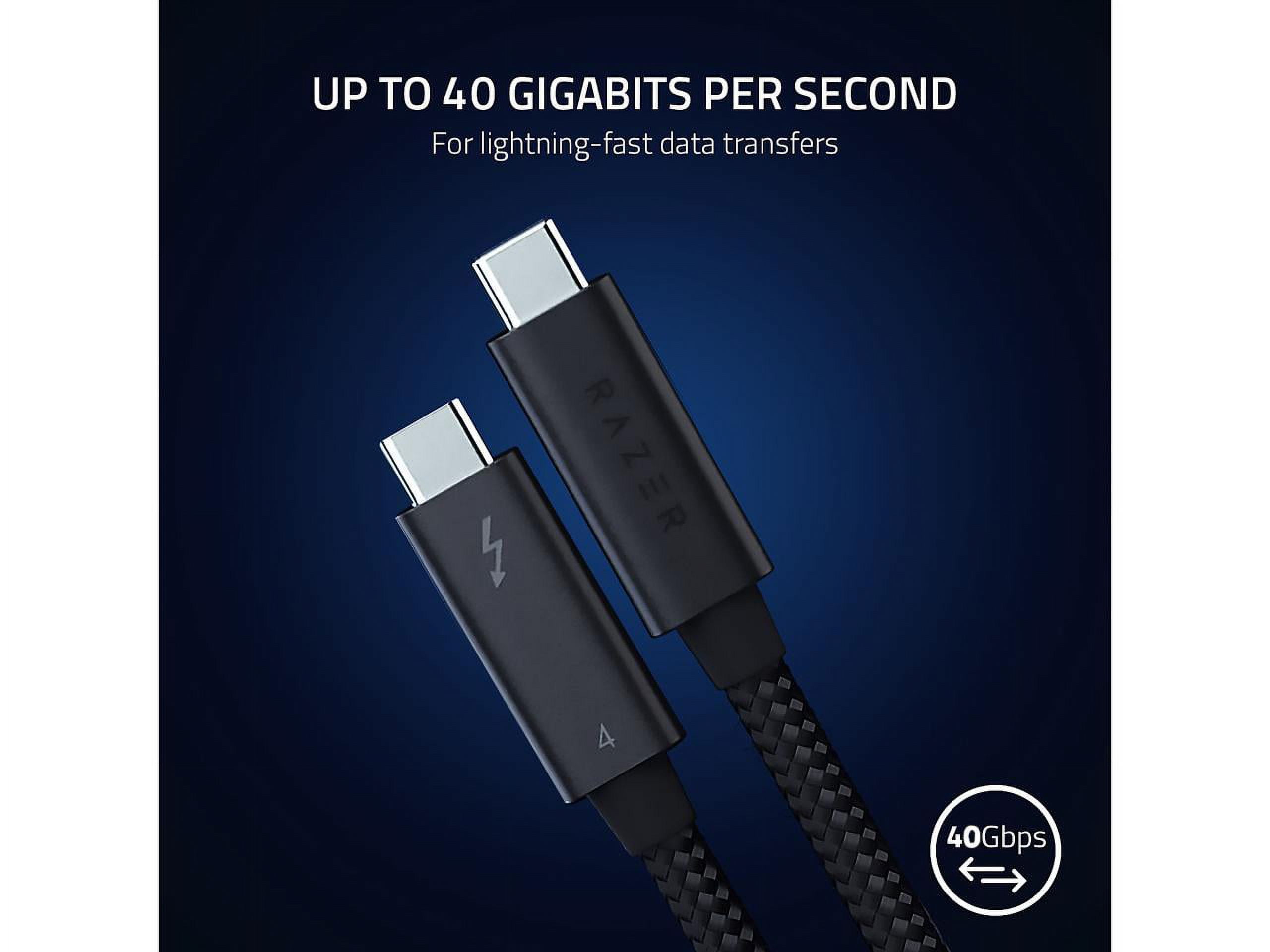 Plugable Thunderbolt 4 Cable [Thunderbolt Certified] 3.2ft USB4 Cable with  100W Charging, Single 8K or Dual 4K Displays, 40Gbps Data Transfer,  Compatible with Thunderbolt 4, USB4, Thunderbolt 3, USB-C : :  Computers