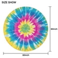 thumbnail image 6 of Colorful Rainbow Tie Dye Spiral Pattern Round Tablecloth 60"x60",Wrinkle Wipeable Table Cloth for Kitchen Dining Room Picnic Patio Party, 6 of 6