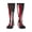 3 Black, variant on Women's Knee High Socks Thin Red Firefighter Line Pattern Outdoor Casual Tube Socks