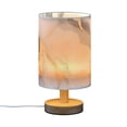 thumbnail image 2 of Grey and Gold Marble Bedside Table Lamp LED Warm Lights with USB Charging Port Retro Cylinder Desk Lamps, 2 of 7